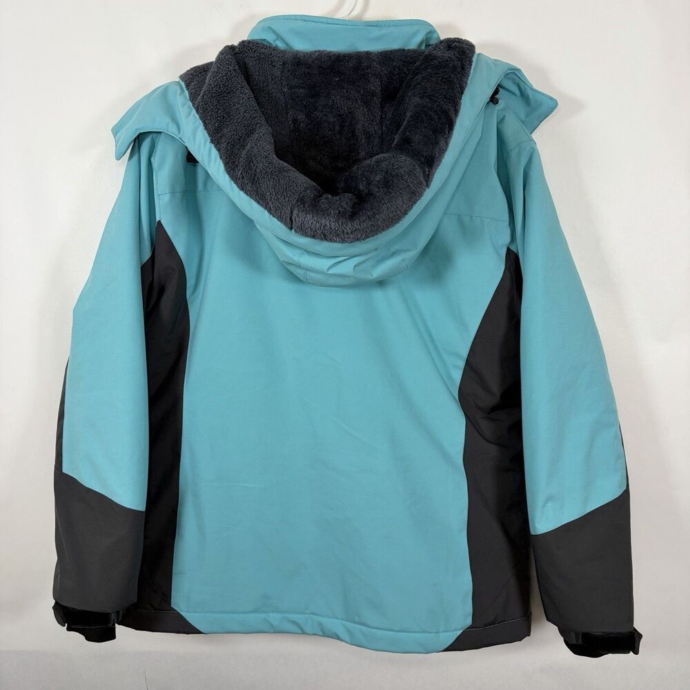 Wantdo Ski Snowboard Jacket Women Large Light Blue Fleece Lined Insulated Hooded - Picture 16 of 16